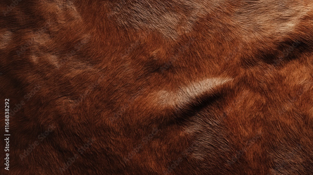 Aufkleber close-up view of natural horse hide texture showcasing rich brown color and unique patterns perfect 