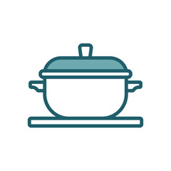 cooking pot icon vector design template simple and clean