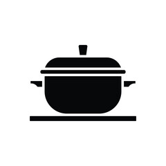 cooking pot icon vector design template simple and clean