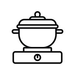 cooking pot icon vector design template simple and clean