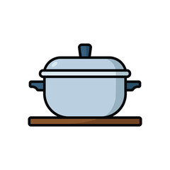 cooking pot icon vector design template simple and clean