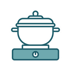 cooking pot icon vector design template simple and clean