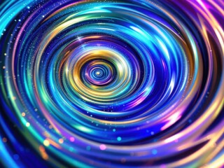 Fototapeta premium Cosmic Vortex with Radiant Colors and Sparkling Stars