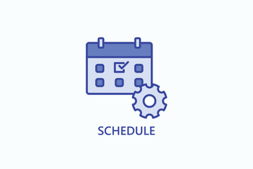 Schedule isolated vector, icon or logo sign symbol illustration