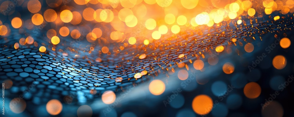 Poster mosaic abstract background concept. a vibrant abstract background featuring sparkling lights and tex