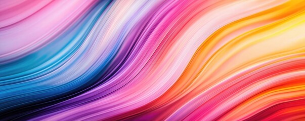 Fototapeta premium Rainbow abstract background idea. Vibrant abstract waves of color flowing in a mesmerizing pattern.