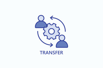 Transfer isolated vector, icon or logo sign symbol illustration