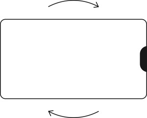 Rotate smartphone icon. Device rotation symbol.