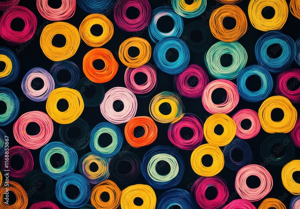 Poster vibrant abstract background with colorful circular patterns creating a playful and energetic visual 