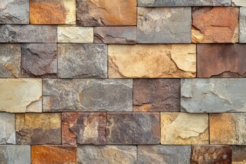 Old brick wall texture background. Earthy colors, aged stone bricks.