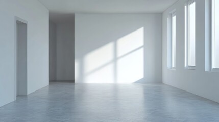 Fototapeta premium a minimalist child's room with a white background