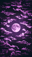 Naklejka premium Serene Moonlit Night with Reflections and Peaceful Trees, HD wallpaper