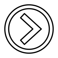 Chevron Forward Outline Icon Style