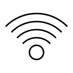 Wifi Signal Outline Icon Style