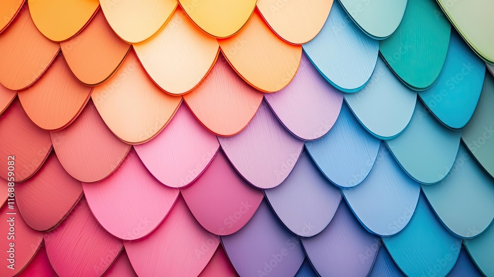 Poster rainbow abstract background idea. vibrant scales in a colorful pattern, perfect for design and artis