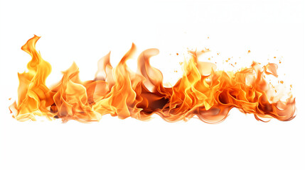 Burning Flames Illustration with Intense Heat Effect