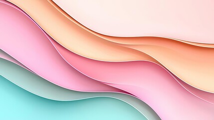 Ink abstract background idea. Smooth, layered abstract waves in soft pastel colors create a serene visual experience.