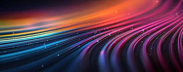 Rainbow abstract background idea. Vibrant wave patterns with glowing lines create a stunning visual effect.