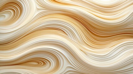 Abstract Waves of Creamy Beige and White in Smooth Flowing Patterns