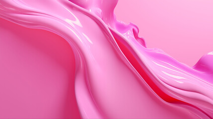 Abstract pink background with fluid liquid 3D rendering