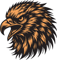 Angry Hawk with Fierce Gaze and Powerful Presence
