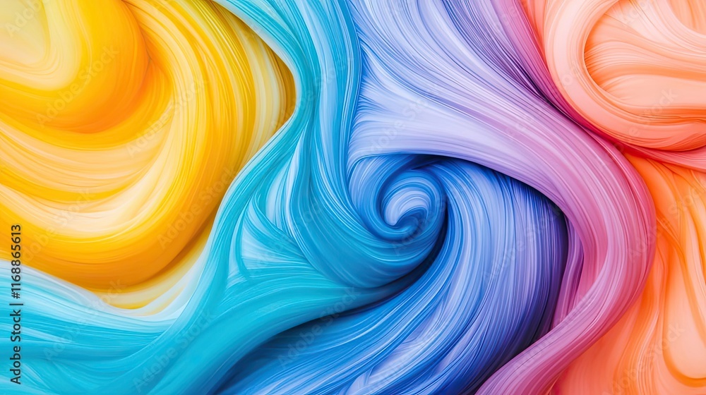 Aufkleber ink abstract background idea. a vibrant swirl of colorful paint creating an artistic and dynamic com