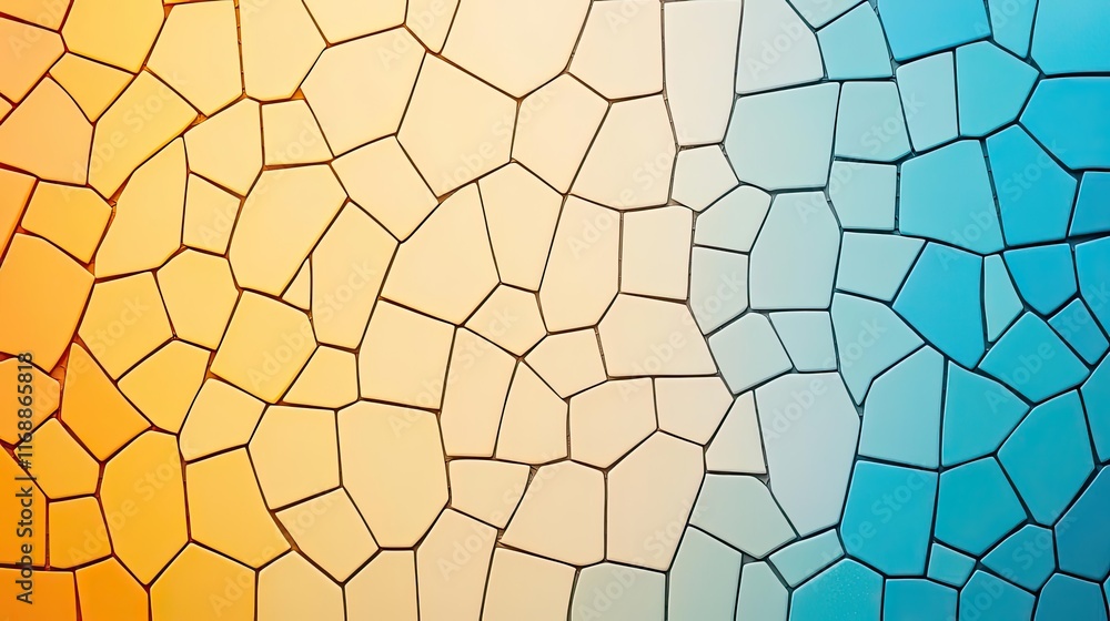 Poster mosaic abstract background concept. abstract mosaic pattern showcasing vibrant colors of orange and 