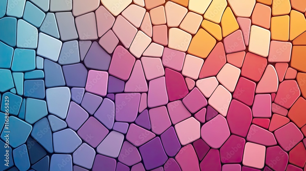 Poster mosaic abstract background concept. vibrant mosaic pattern with diverse colors and shapes for artist