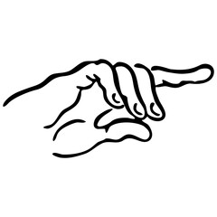 Old style hand pointing