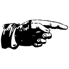 Old style hand pointing