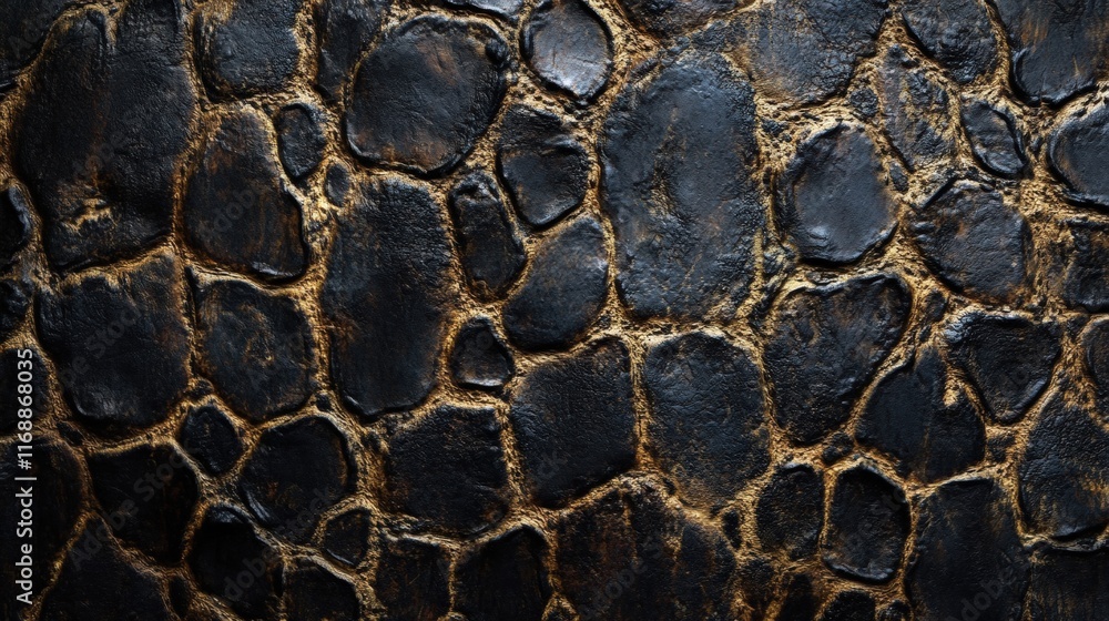 Poster detailed close-up of animal hide texture showcasing natural patterns and unique color variations in 