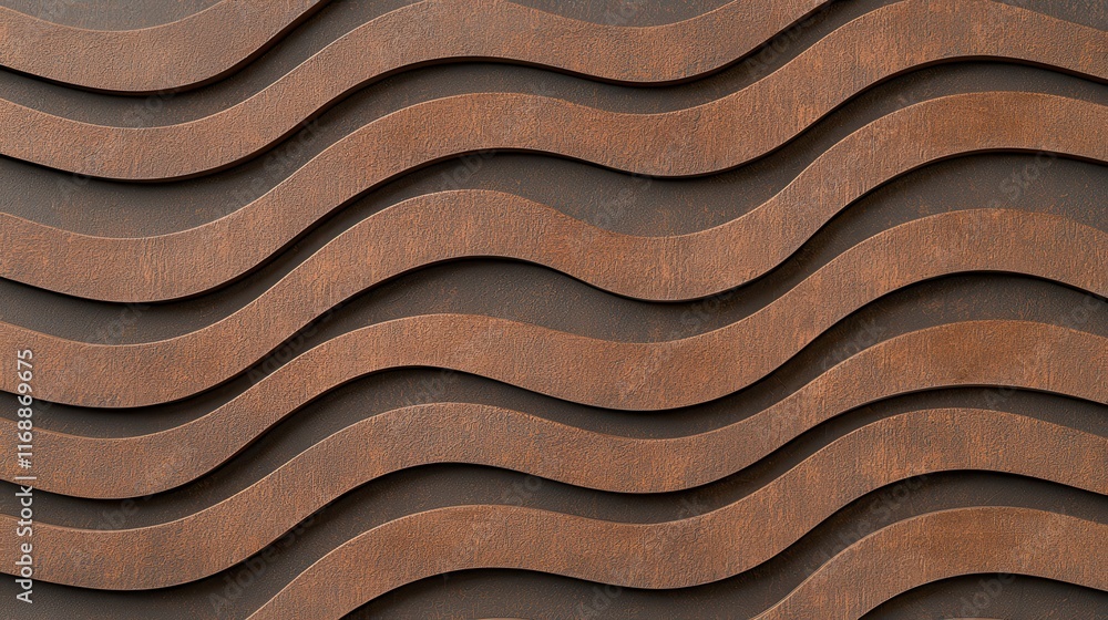 Poster abstract wave pattern in warm tones on textured background surface