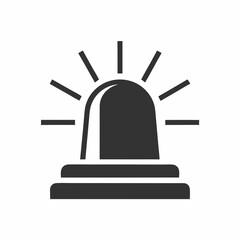 Smooth Vector Emergency Siren Icon for Design Projects.