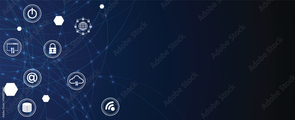 Aufkleber technology abstract futuristic background for internet business. big data concept.