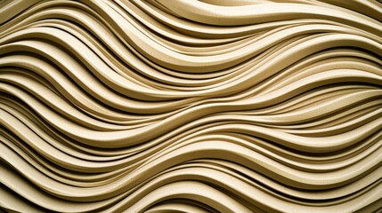 Wavy Texture of Smooth Beige Paper with Flowing Forms and Shapes