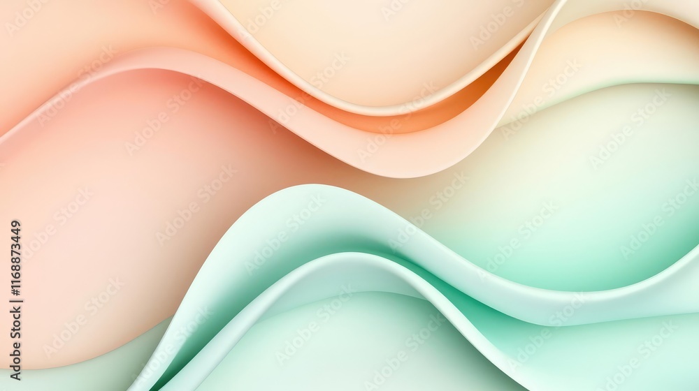 Aufkleber grungy abstract background concept. abstract waves of pastel colors creating a soothing and modern d