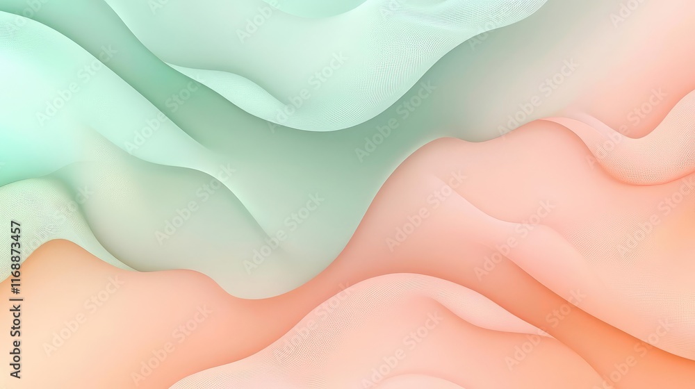Poster grungy abstract background concept. abstract wavy shapes in pastel colors create a soothing visual e
