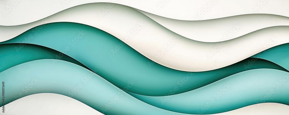 Poster grungy abstract background concept. a modern abstract design featuring flowing waves in teal and whi