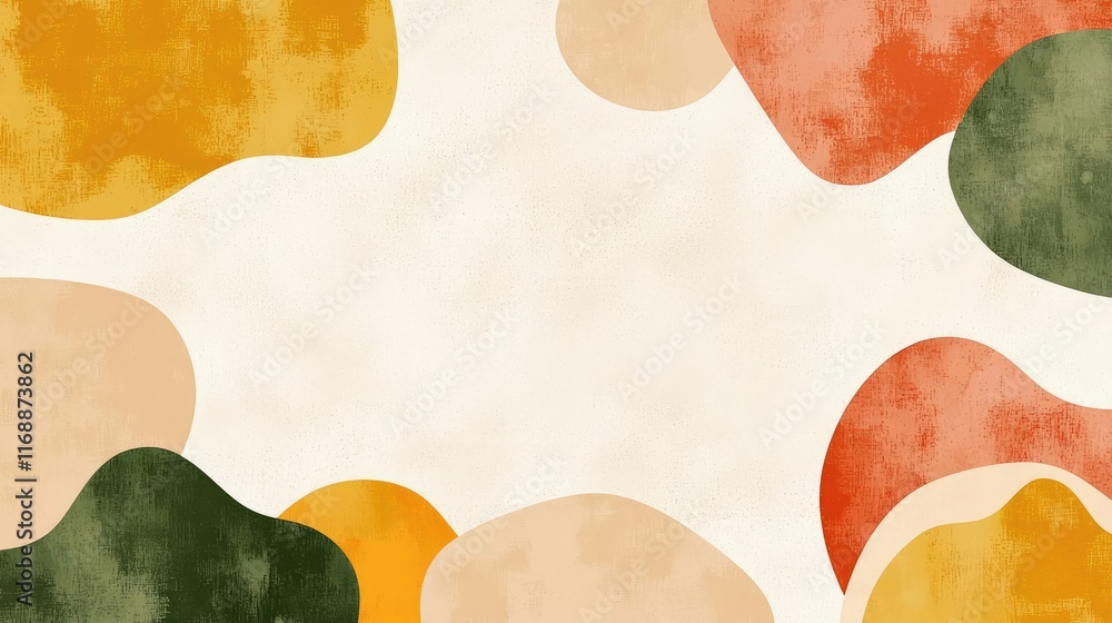 Aufkleber grungy abstract background concept. abstract watercolor background with colorful shapes in earthy to