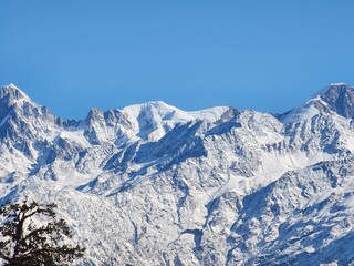 snow covered mountains