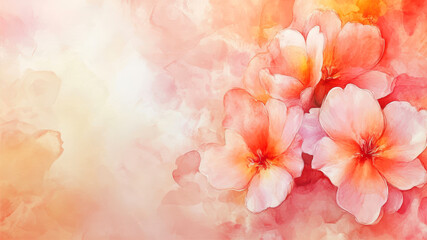 Fototapeta premium Watercolor Flower Background With Space for Text Suitable for Invitations and Announcements