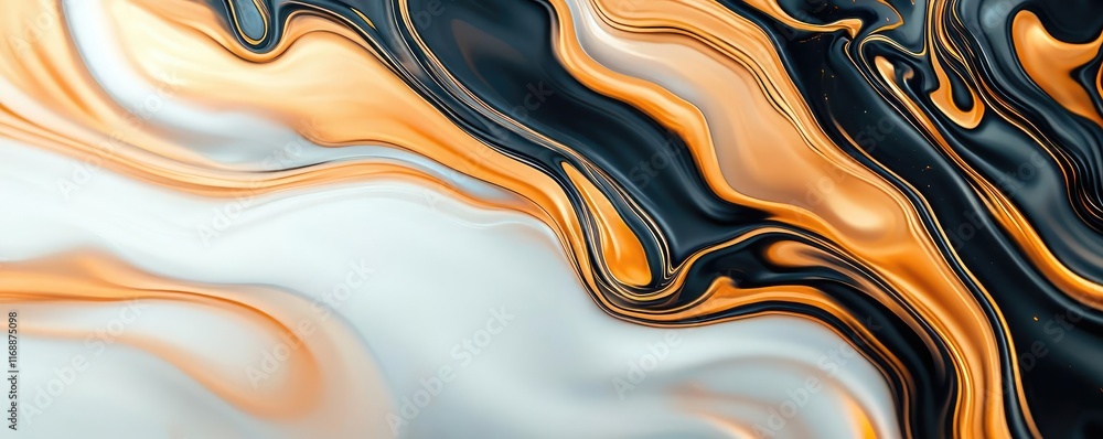 Poster burst abstract background idea. abstract curves in black, white, and gold create a mesmerizing visua
