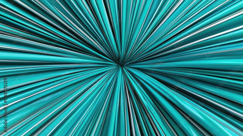 Poster burst abstract background idea. abstract design featuring dynamic lines radiating in a vibrant teal 