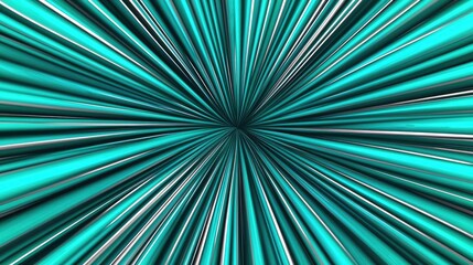 Burst abstract background idea. Abstract radial lines creating a dynamic and vibrant turquoise visual effect.
