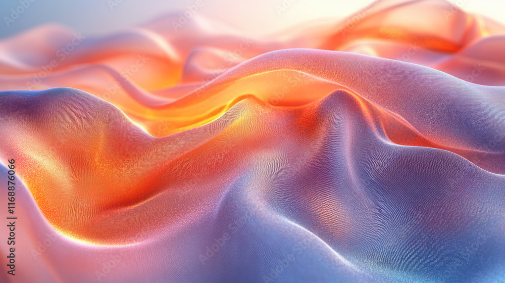Poster a conceptual smart fabric glowing dynamically, adapting to the userâ€™s needs,