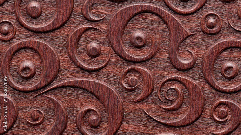 Poster swirling wood design texture with intricate patterns and depth