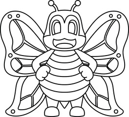 Butterfly Bee Animal Vector Graphic Art Illustration