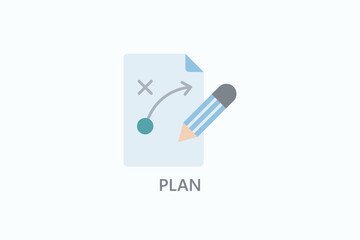 Plan Isolated Vector, Icon Or Logo Sign Symbol Illustration