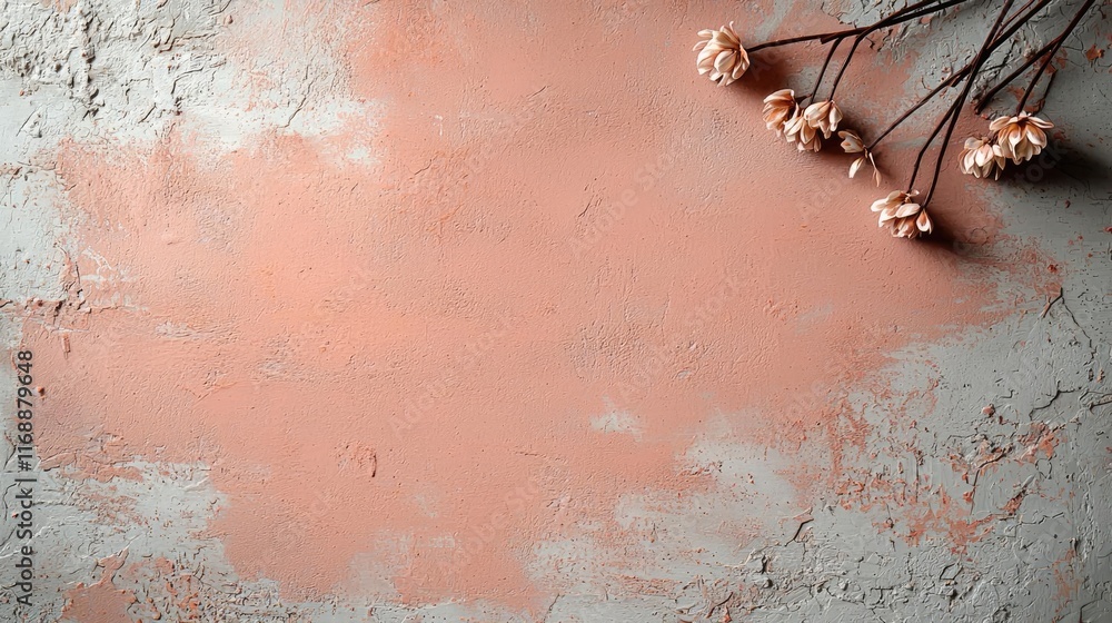Poster grungy abstract background concept. a serene minimalist background with soft pink tones and delicate