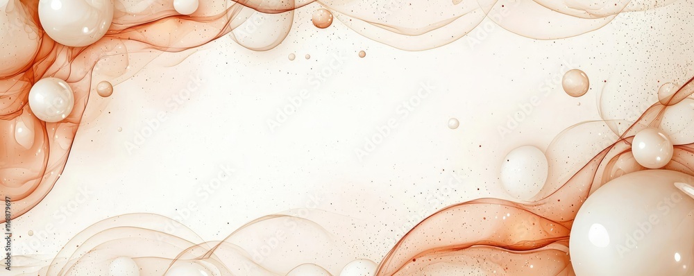 Poster grungy abstract background concept. abstract background with soft waves and bubbles in warm tones fo